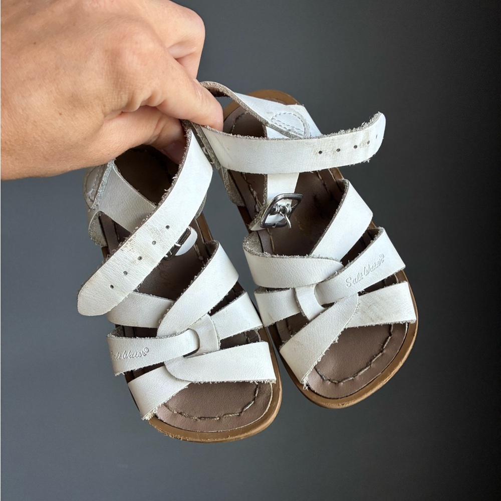 White Saltwater Sandals